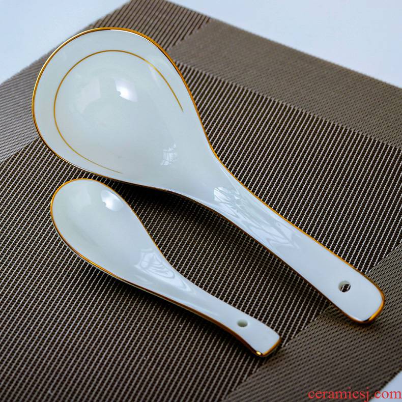 Jingdezhen up phnom penh ipads porcelain run creative contracted big spoon, spoon, ceramic spoon