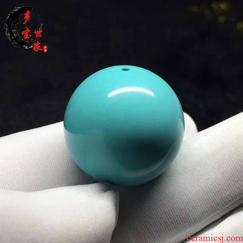 Natural ores with high scattered beads turquoise blue porcelain without optimizing nib bead DingZhu jelly material clean