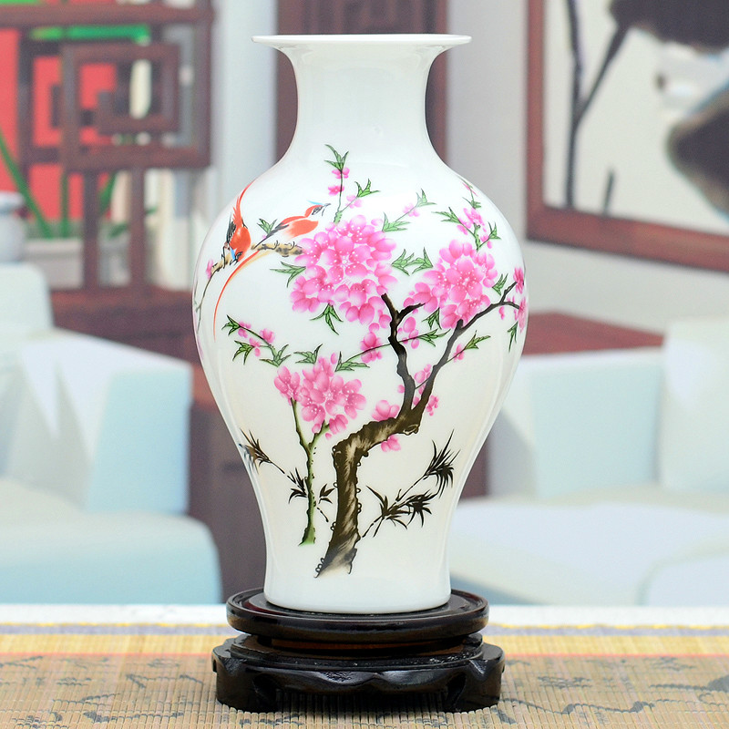 Jingdezhen ceramics trumpet classical famille rose porcelain vase sitting room place home wine ark, adornment ornament