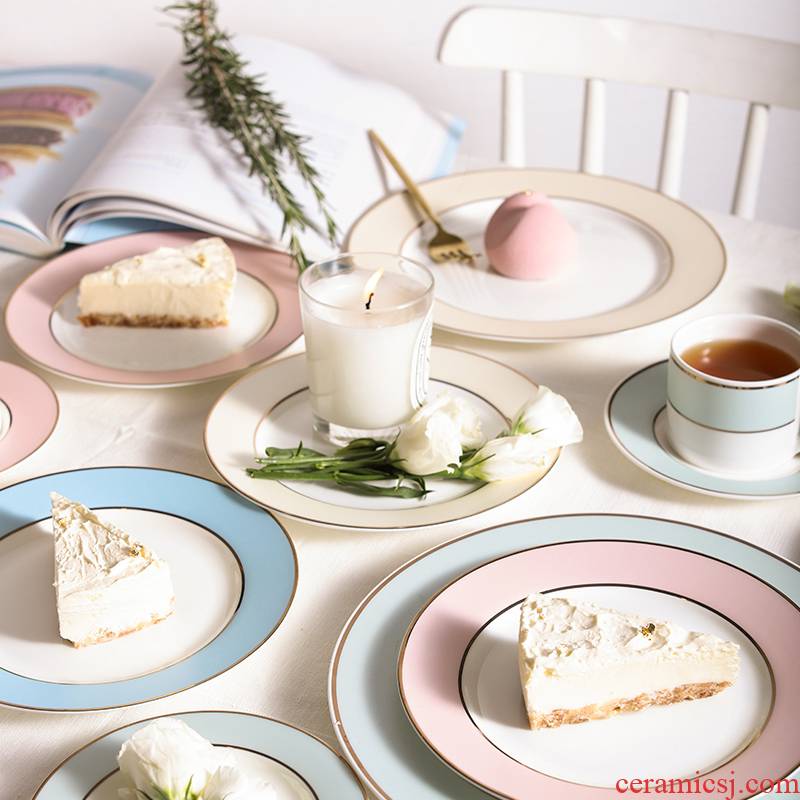 French west dessert plate ceramic European household web celebrity ins western dessert plate cake plate