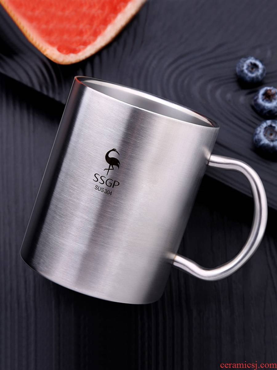 Creative European cup home with cover with stainless steel handle drop mark cup milk cup office tea cups