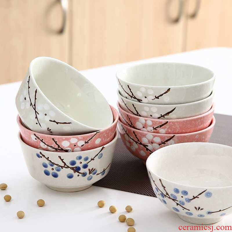 Japanese tableware ceramic bowl home eating spaghetti dinner couples children small bowl soup pot soup bowl noodles bowl students