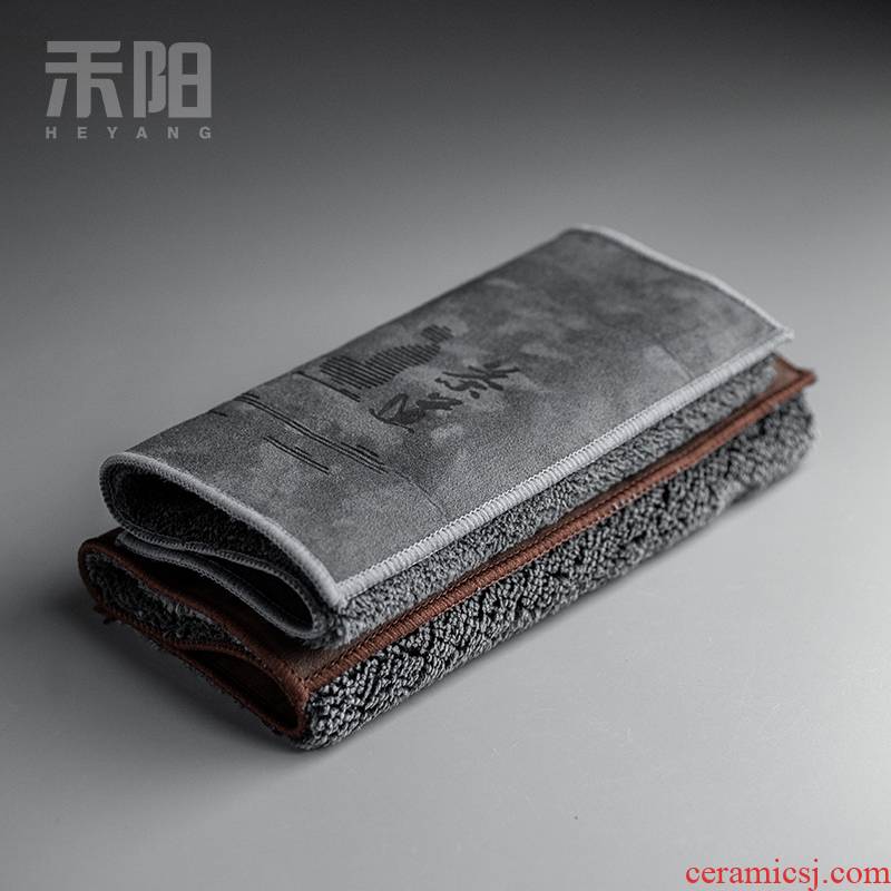 Send Yang velvet double - sided fiber thickening bibulous household Japanese tea tea towel cloth kung fu tea spare parts