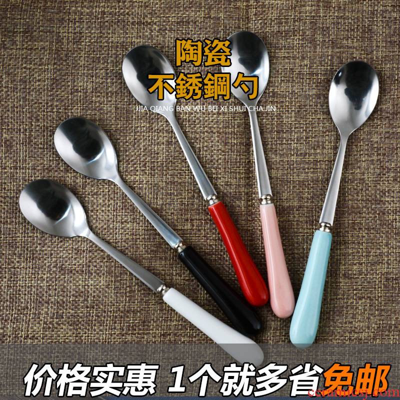 Stainless steel spoon, stir coffee spoon, dessert spoon creativity tableware coffee spoon, small spoon