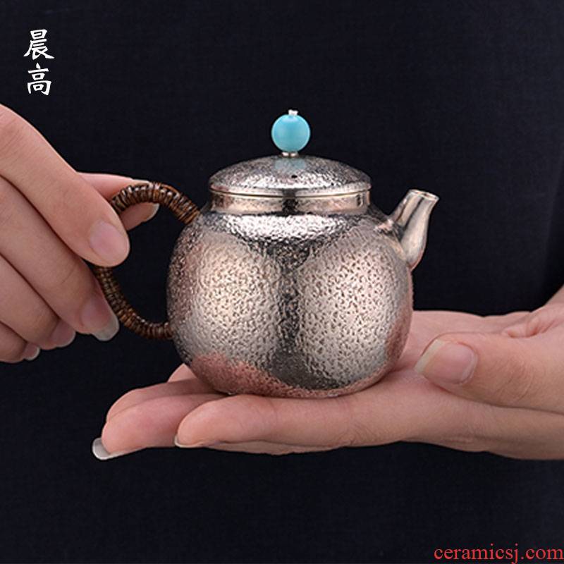 Morning high become saybot 28 - volume of silver pot home teapot sterling silver 999 xi shi pot checking gift tea set the teapot