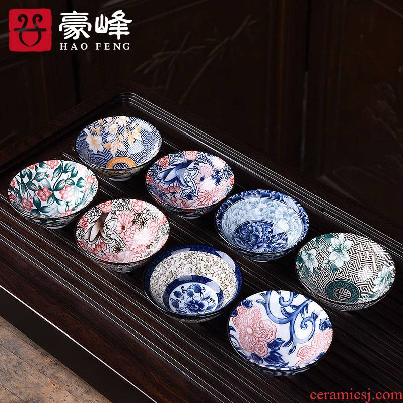 HaoFeng ceramic kung fu tea set suit household sample tea cup master cup personal cup single cup cup tea accessories