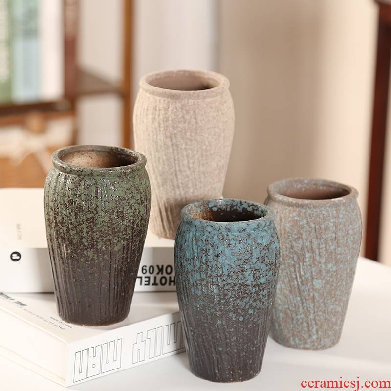 Little old running the end, fleshy flowerpot lattice Windows - zhuang restoring ancient ways do old clay ceramic mage flesh air large and medium size