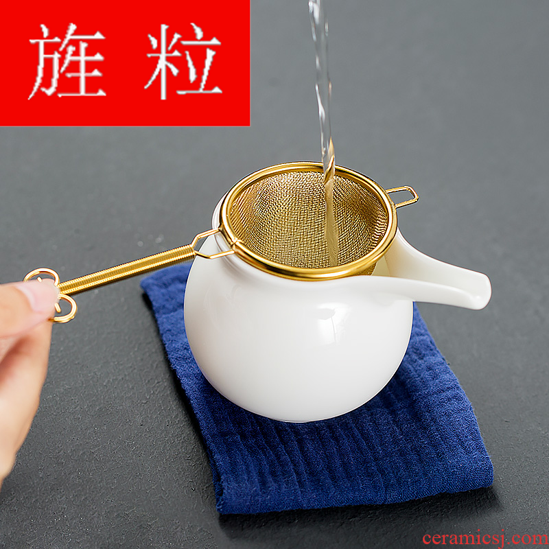 Continuous grain of pure copper metal tea good creative tea strainer Japanese manual isolation filter kung fu tea accessories