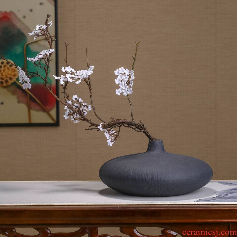 New Chinese style is I zen contracted creative sector ceramic floret bottle teahouse wine sitting room adornment is placed