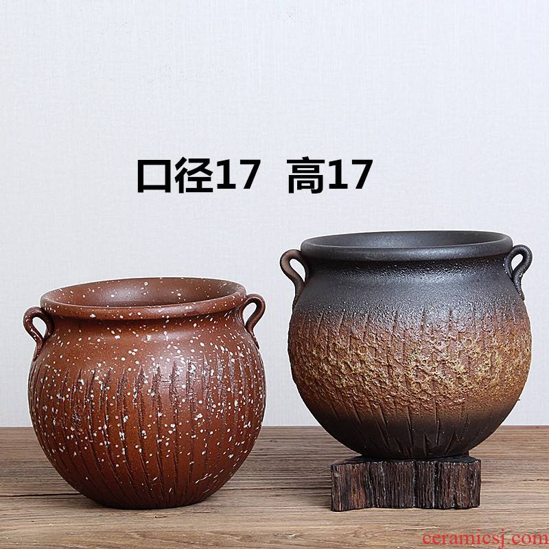 Farce YunZhai sale of large diameter thick ceramic purple sand flowerpot retro air zhuang zi, fleshy creative POTS clearance package mail