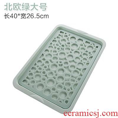 Creative rectangle fruit plate glass tray was home sitting room tea table kitchen double - layer glass drop plastic tray
