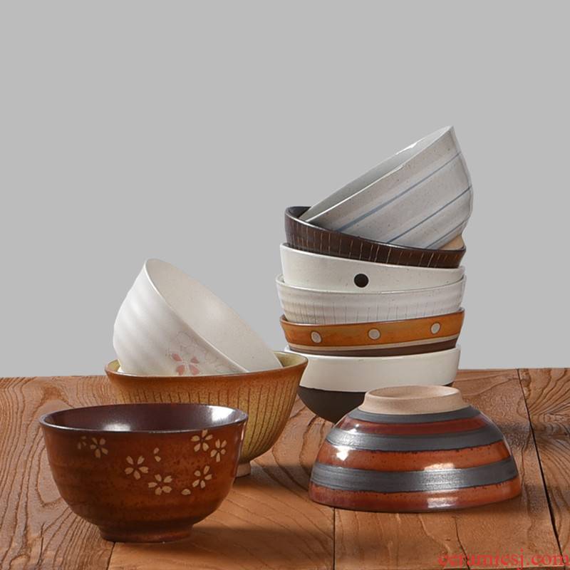 Bo view the coronal shot Japanese creativity tableware vintage black small bowl of household ceramic bowl of soup bowl hotel for dinner