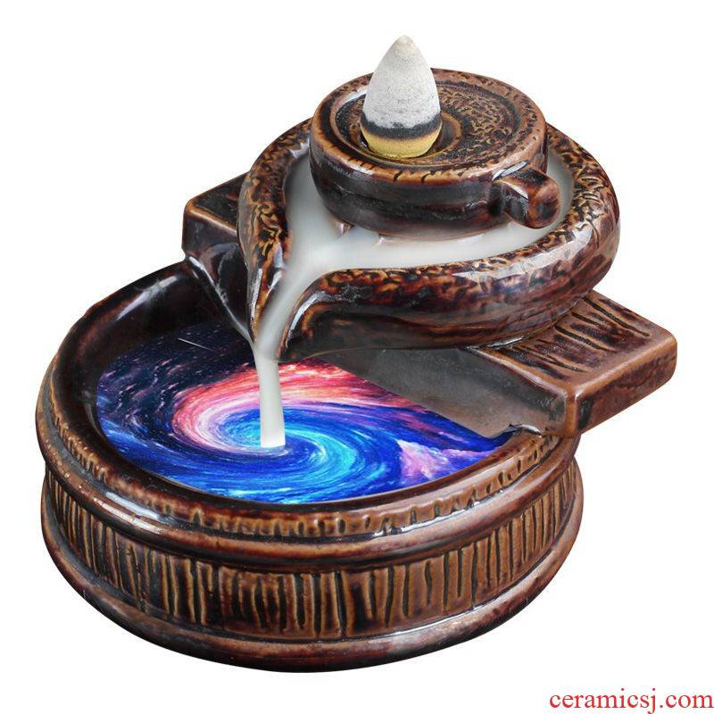Disk censer aroma stove household indoor line in addition to taste nerves present heavy incense buner smoked incense deodorant ceramic ta