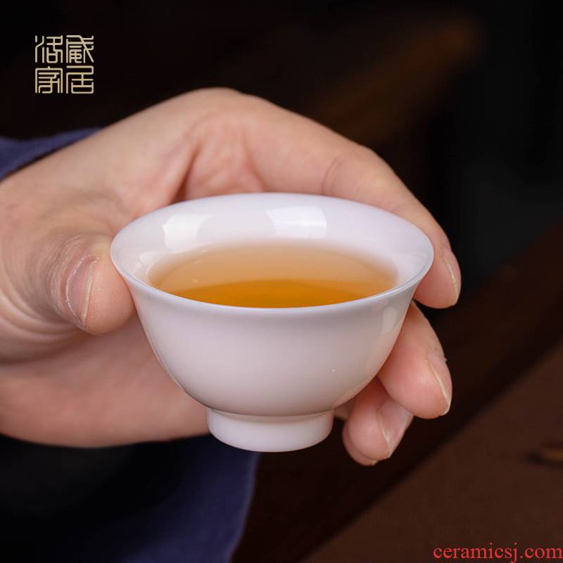 Jingdezhen ceramic cups, kung fu master sample tea cup cup manual small tea set white porcelain cup single single CPU