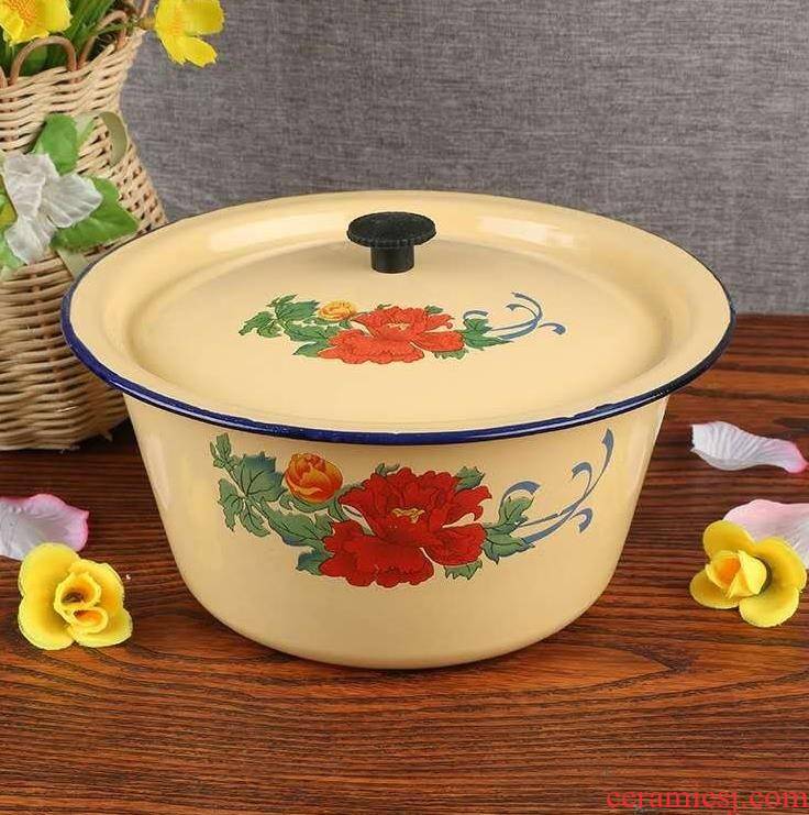 With cover basin to lard oil kitchen hold bowls more nostalgic household noodles soup bowl cylinders to wash their hands in the kitchen