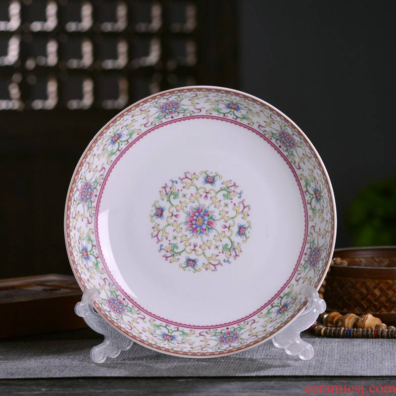 Jingdezhen ceramic dish dish dish dish Chinese style household deep Fried soup plate creative archaize tableware menu tray package mail