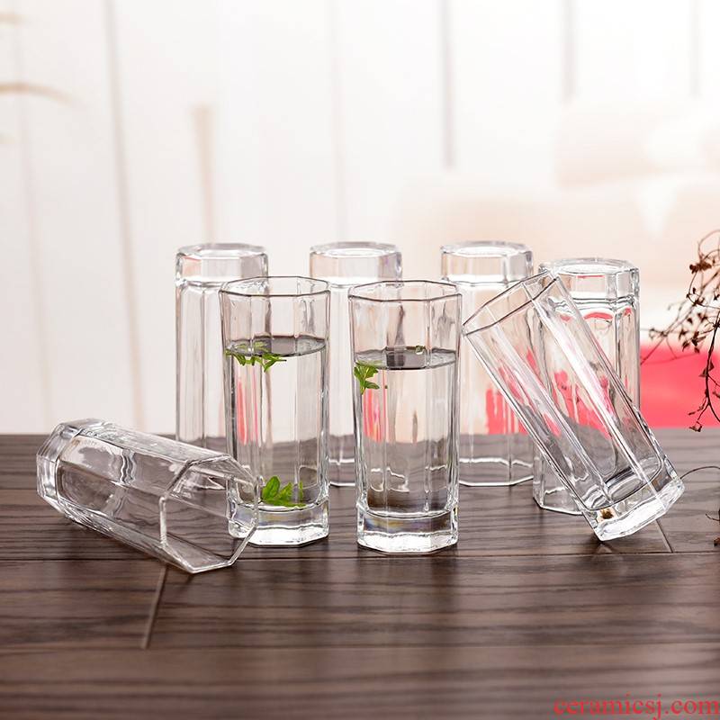 European household glass cup set eight move only sitting room tea cup to ultimately responds water with glass cup without cover