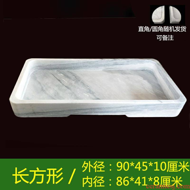 Rockery miniascape of basin water stone marble base rectangle natural stone flower pot to heavy landscape one tray