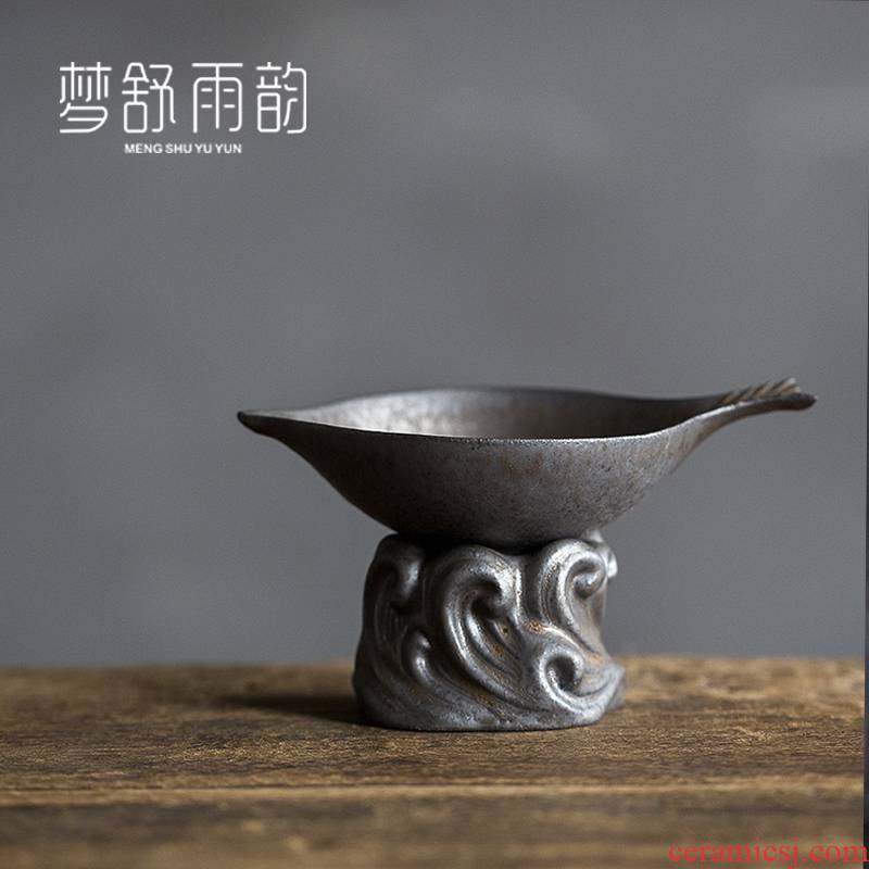 Dream ShuYu rhyme filter kung fu tea accessories), ceramic fair cup of tea strainer creative Japanese