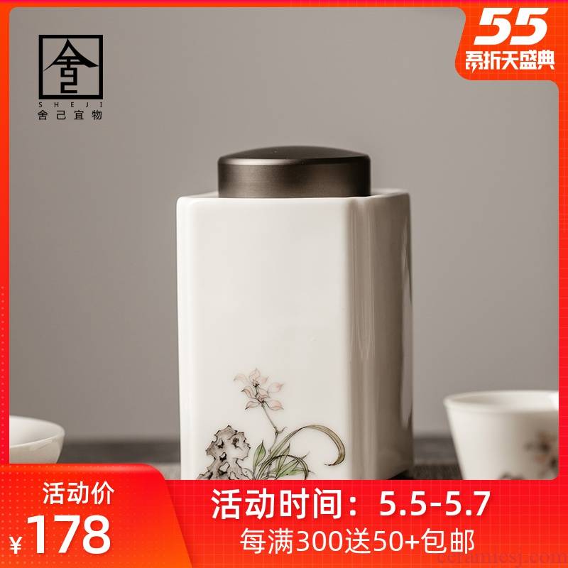 The Self - "appropriate content taihu longjing tea canister receives ceramic pot store green tea POTS sealed ceramic tin cover storage