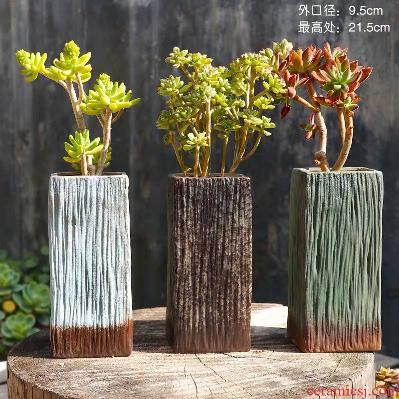 End coarse pottery flowerpot contracted indoor zhuang zi mage, fleshy pinch flower creative special offer a clearance package mail move