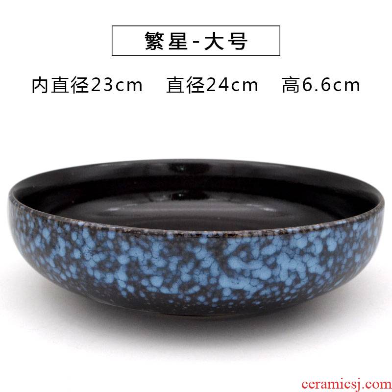 Fleshy flower POTS with a hole of large diameter circular rectangular oval pot ceramic agent sale small flaws landscape