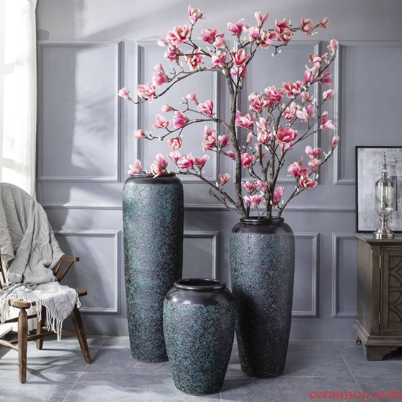 Restoring ancient ways is the sitting room of large vases, ceramic flower arranging furnishing articles contracted and I creative window dry flower decoration decoration