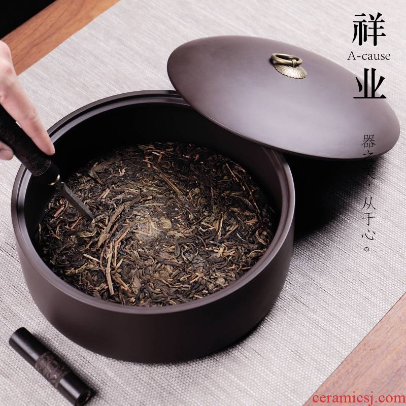 Auspicious industry puer tea cake tea pot elder brother up with large wake receives monolayer receive a case the pods, puer tea box of restoring ancient ways