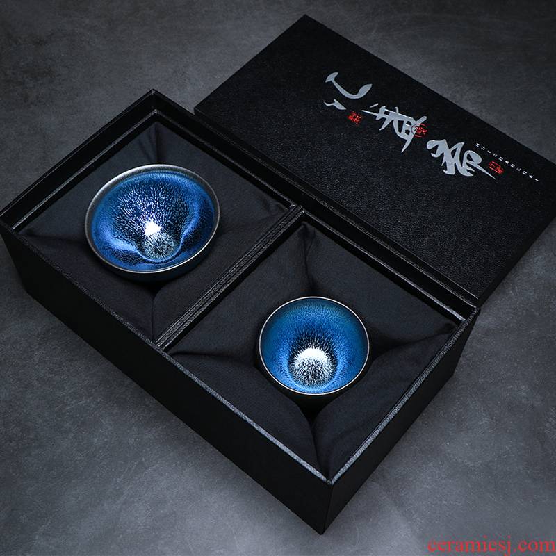 Is hiding jianyang built light blue demon ji yong - hua zhang hand for a cup of tea light undressed ore ceramic cups master CPU