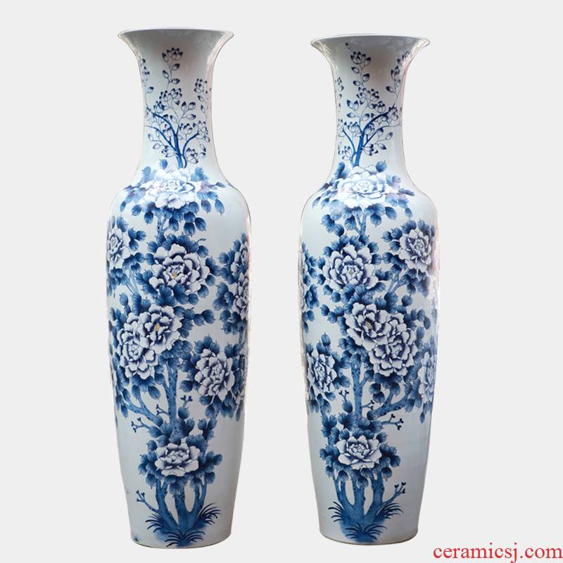 129 jingdezhen ceramic porcelain enamel peony archaize hotel living room home outfit of large vase