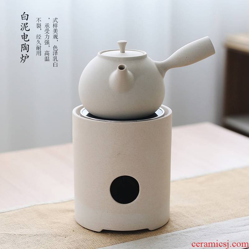 Japanese manual white clay kettle clay POTS to boil water pot.mute no radiation electric TaoLu home quickly