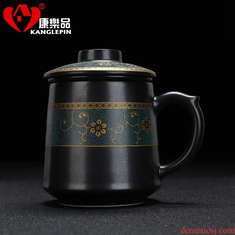 Recreational products and meeting office ceramic cups lid cup 400 ml filtering kung fu tea set office tea cups
