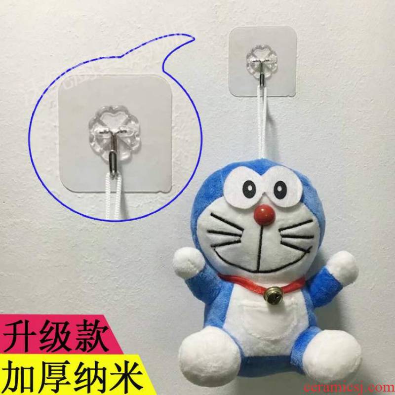 Strong adhesive stick hook wall hook punch bearing free cement wall ceramic tile lime white wall hook hook stick hooks