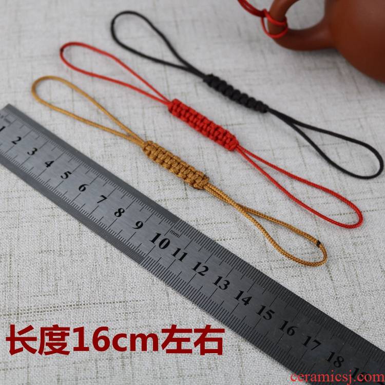 Following the Repair manual ceramic bead red rope cup tie lid from general text teapot lashing rope kung fu