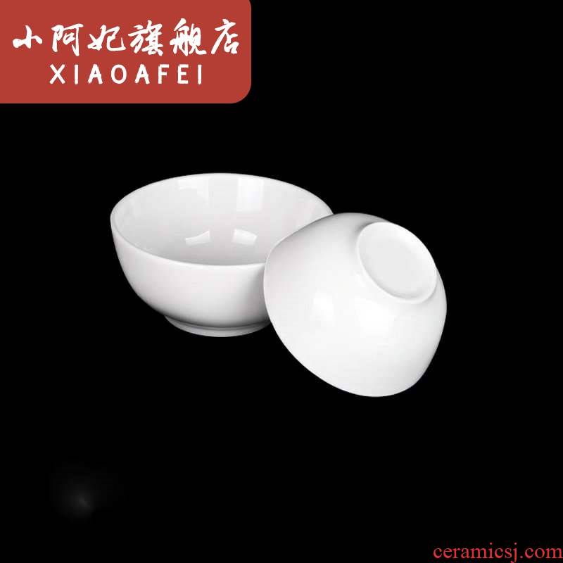 Pure white rice bowls of household small bowl rainbow such as bowl to eat 5 "special restaurant tableware bag in the mail
