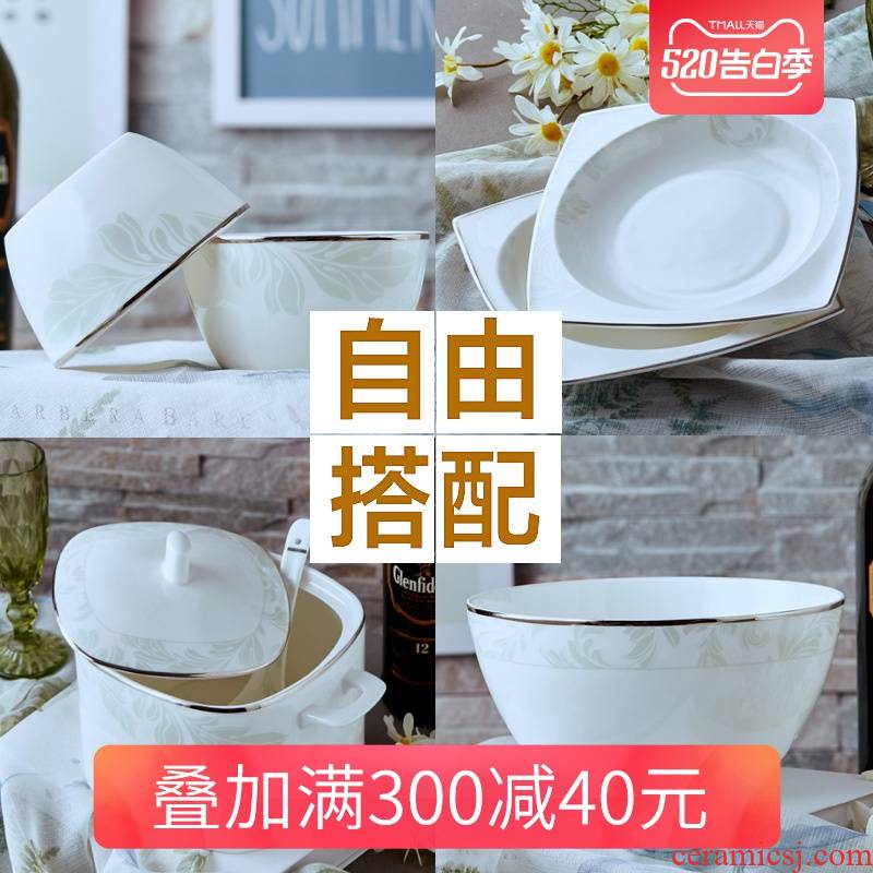 Garland tangshan ipads porcelain tableware suit white up phnom penh dish ceramic bowl dish dish run out of free ipads bowls