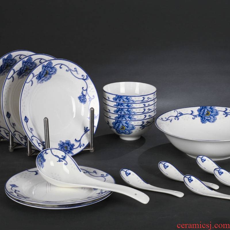 Red xin 28 design ipads the head master of jingdezhen porcelain renshi peony cutlery set