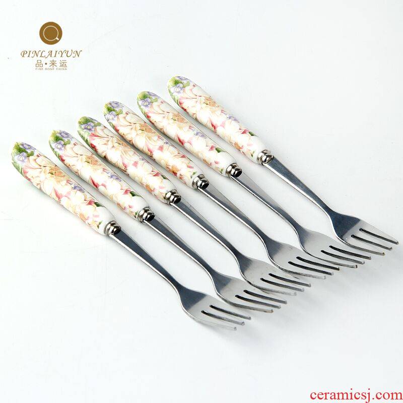 [article to transport] han edition ipads China tea service supporting fruit fork 】 【 creative fruit fruit fork fork suits for