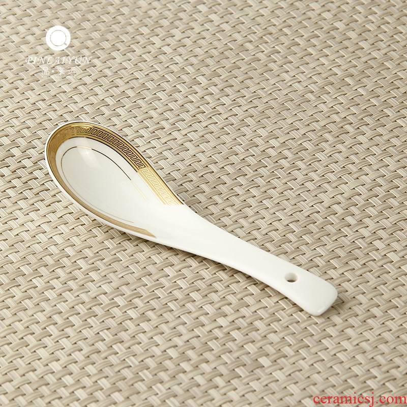 The gold sand series product to transport 】 【 ipads China small spoon, pony to ceramics, little spoon, spoon