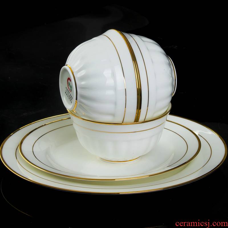 Jingdezhen ceramic dish plate chopsticks suit ipads porcelain tableware suit fashion simple up phnom penh continental plate of the hotel