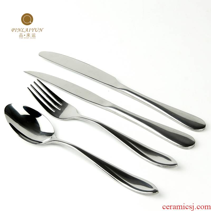 Stainless steel products to transport 】 【 upset three suit sets of western food steak knife and fork spoon, western - style food tableware