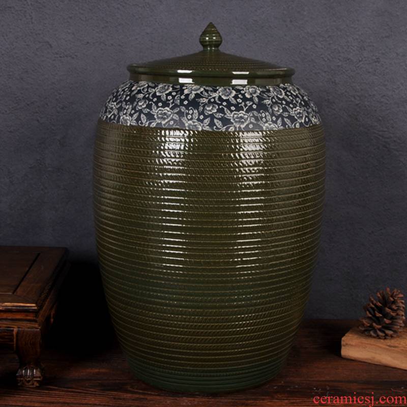 Ceramic seal storage tank is 50 kg barrel ricer box, box cylinder cylinder pickles pickled meat rice water altar tank jars