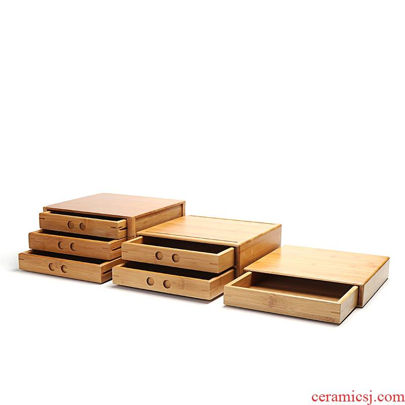 Ding heng puer tea boxes bamboo drawer receive tea cake box of ark of tea packaging box tea tray tea taking