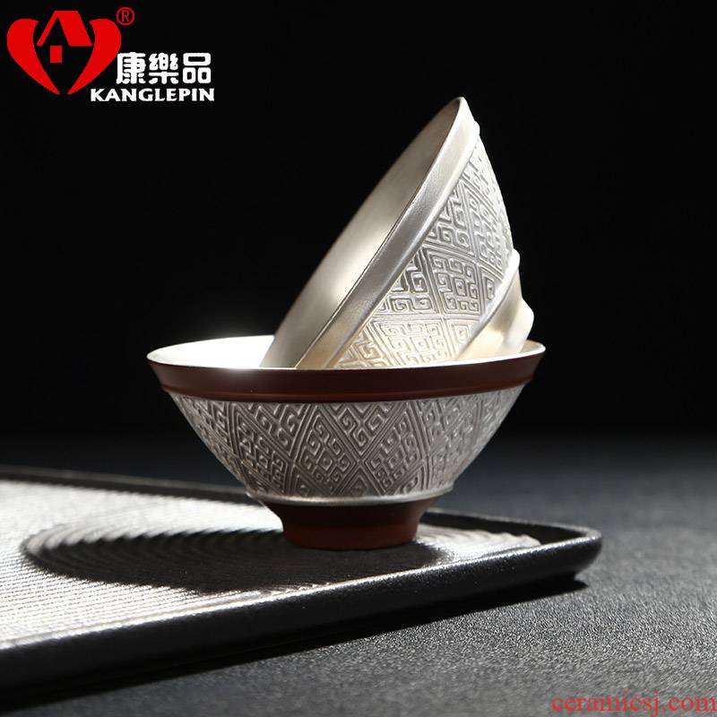 Recreation article 999 sterling silver hand coppering. As ceramic sample tea cup silver cup perfectly playable cup bowl silver cup gift master