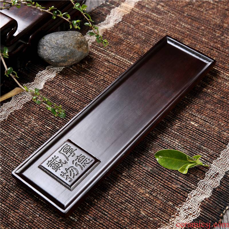 Qiu time kung fu tea accessories heavy small bamboo tea tray bamboo tea tray was pot bearing retainer plate tea saucer dry terms
