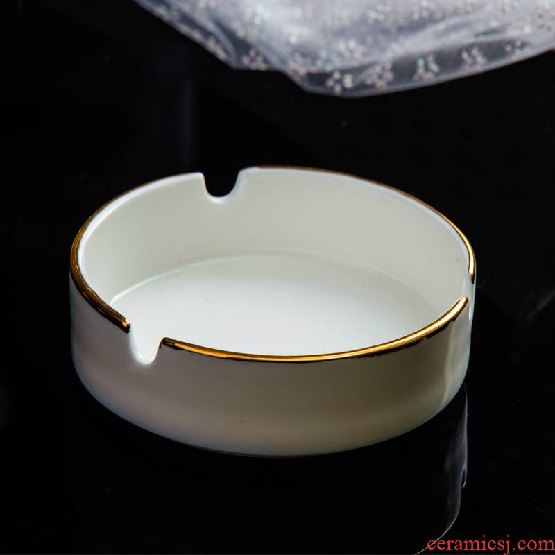 Jingdezhen porcelain white ipads China manual up phnom penh ashtray home daily can be printed LOGO