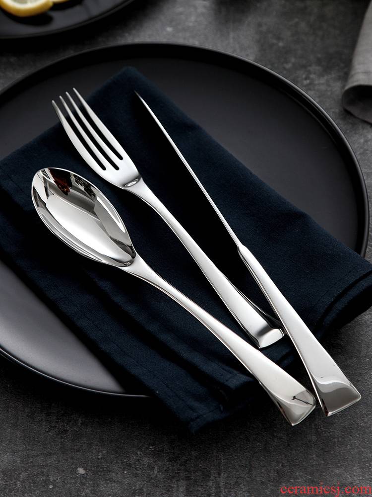 Onlycook304 stainless steel cutlery set western food steak knife and fork spoon, three - piece cutlery knife and fork 2 piece