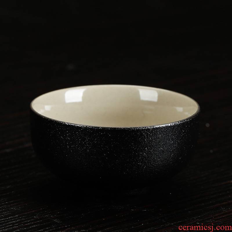 Hai make home office black purple ceramic cups kung fu tea master small cups of tea tea sample tea cup
