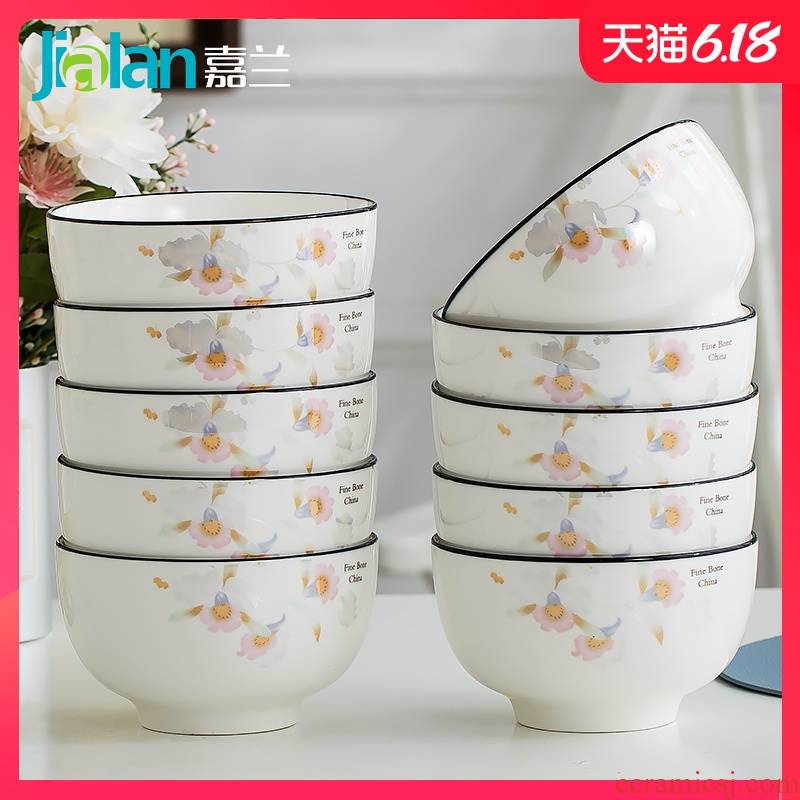 Garland ceramic home dishes tableware suit creative Nordic contracted European - style kitchen family dishes