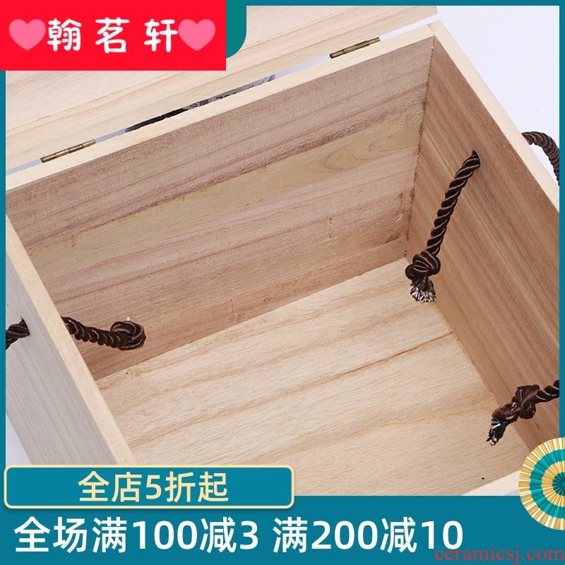 Pu 'er tea tray box solid wood tea accessories single gift box the tea box points tea general packaging tea cake box